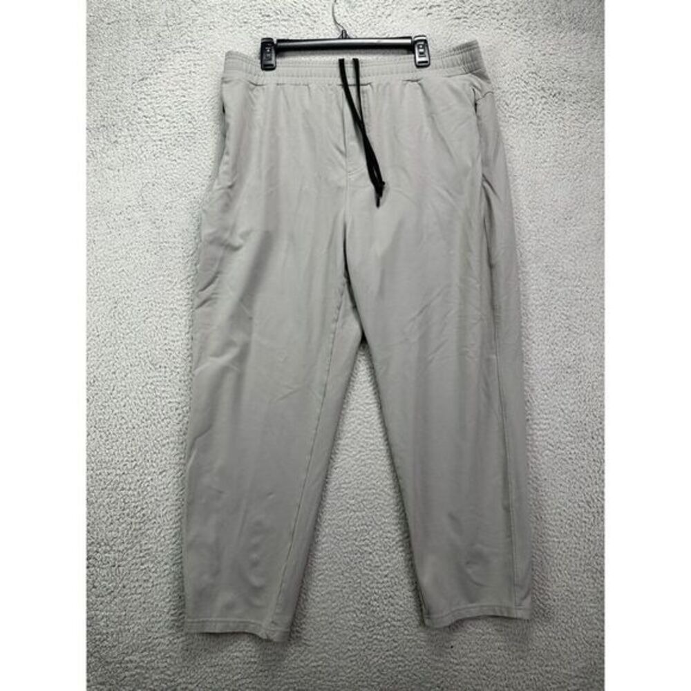 Republic Rec Pants Mens 40X28 Grey Elastic Waist Straight Sweatpants Drawstring